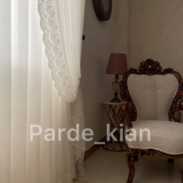 پرده آماده مدل لبه دانتل