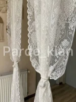 پرده آماده عثمانی رنگ شیری - Image 5